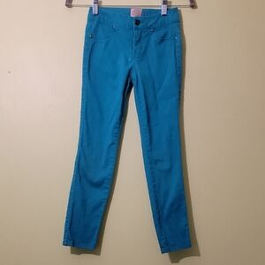 Girls Canyon River Blues Teal Skinny Jeans, Size 7